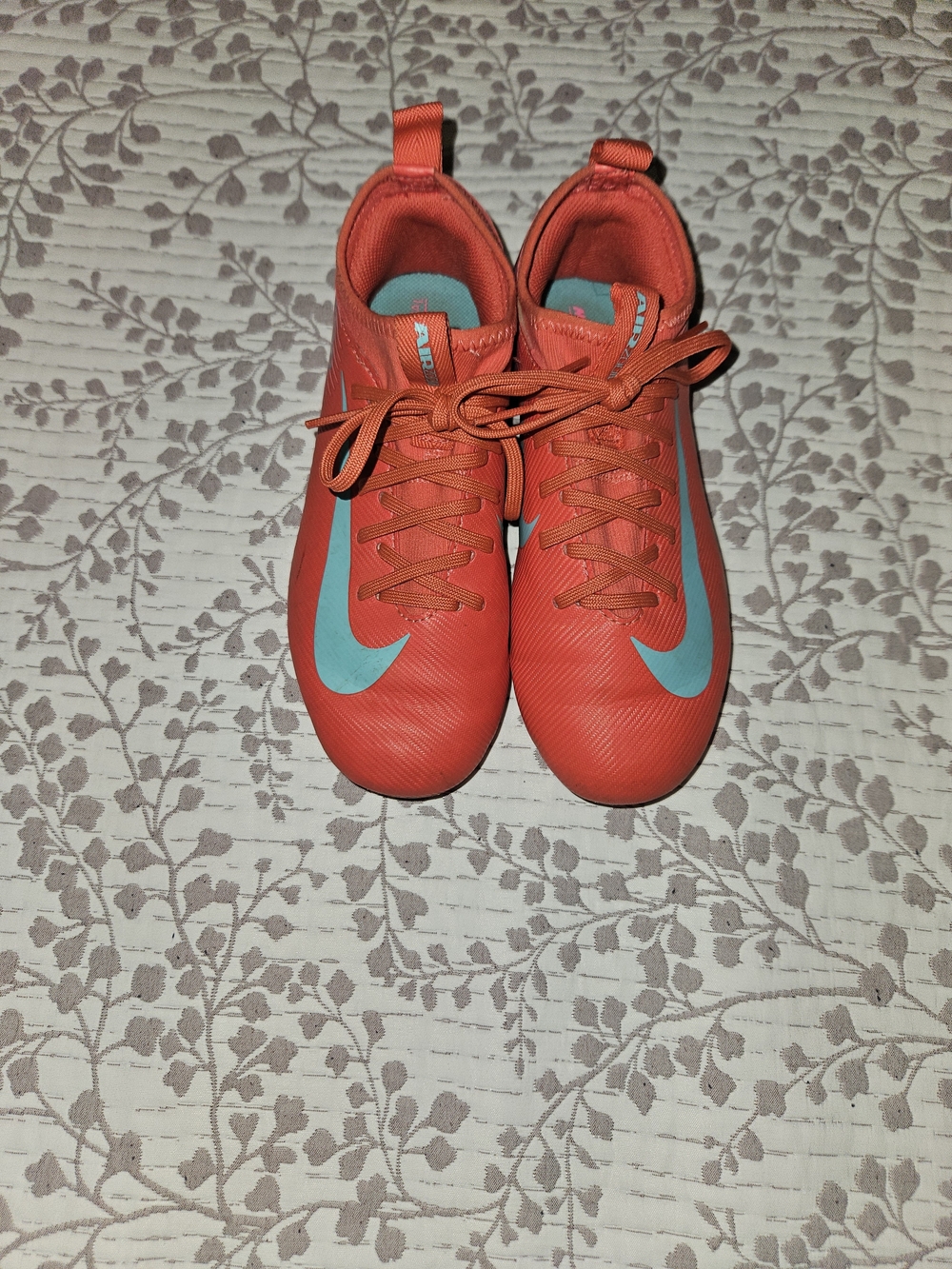 Nike Kids Sneakers - Bright Red with Teal Swoosh